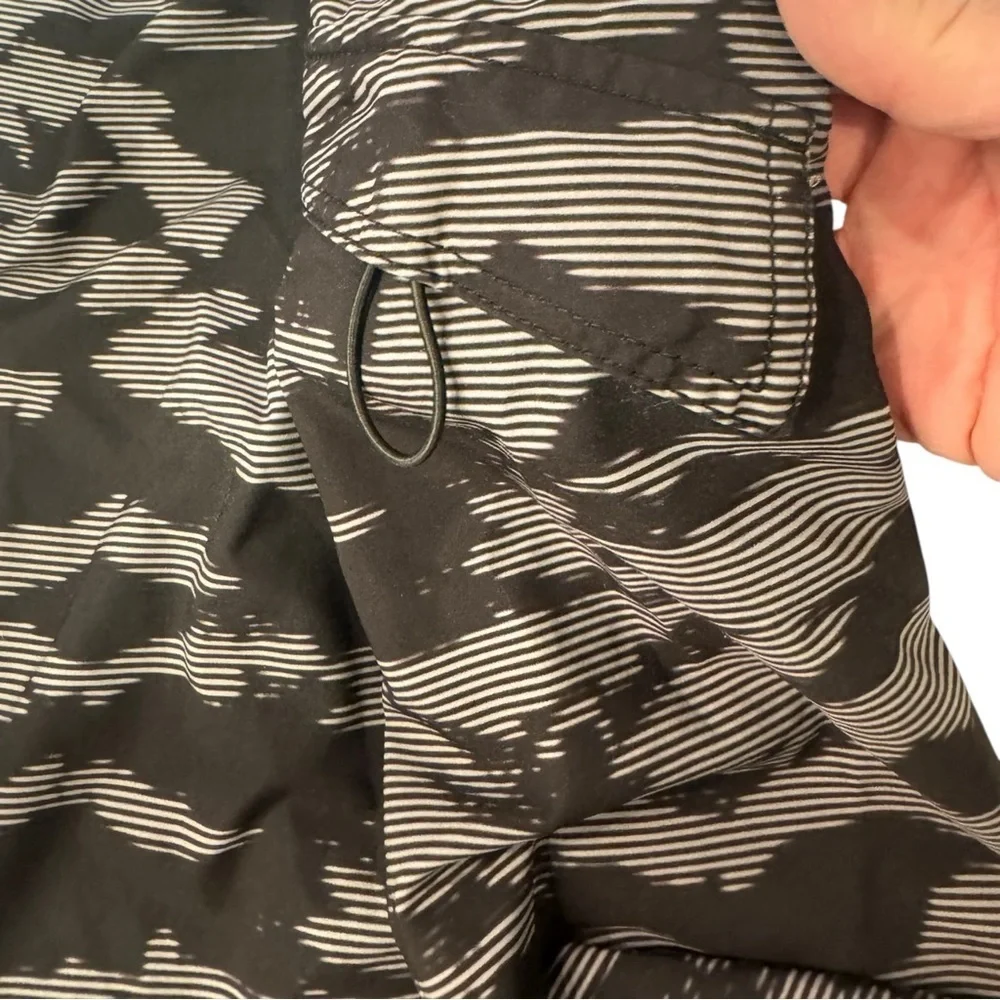 Oakley Black and Gray Patterned Board Shorts